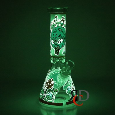 WATER PIPE GLOW IN DARK BEAKER WP1281 1CT